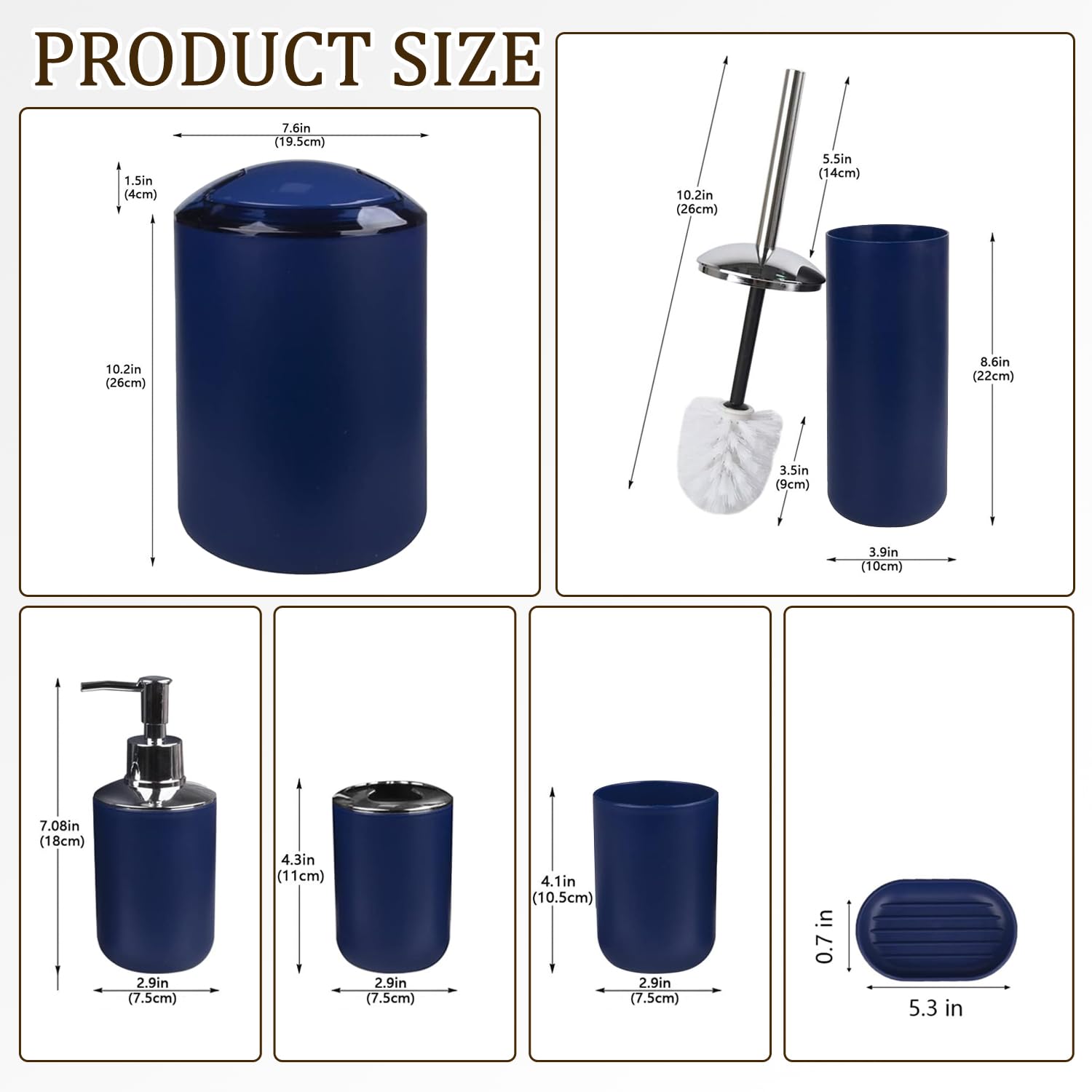 CERBIOR toothbrush holder in royal blue keeps brushes tidy