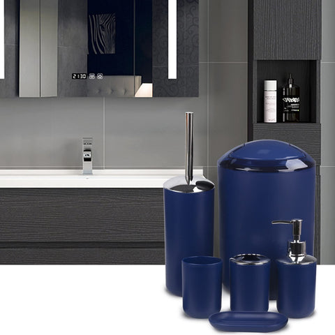 CERBIOR trash can in royal blue reduces clutter