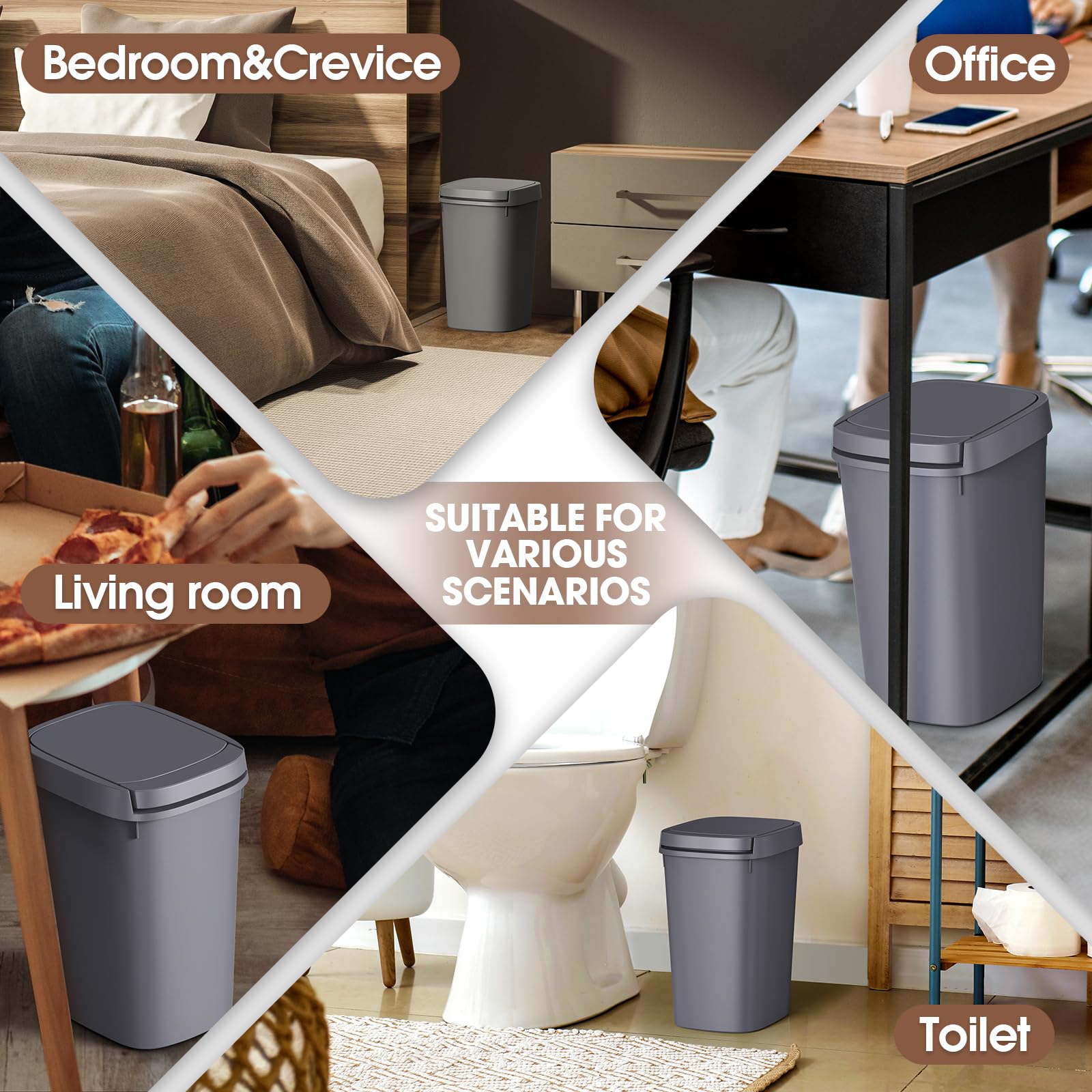 CEROELDA grey matte finish adds modern style to any room.