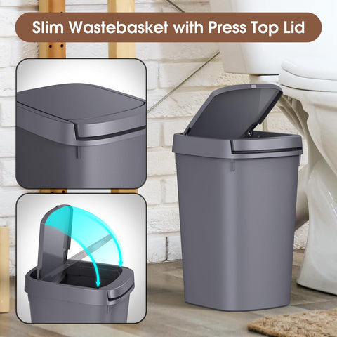 CEROELDA slim trash can under-cabinet fit for compact spaces.