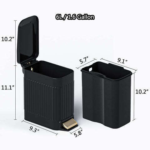 CEROELDA non-slip bottom keeps the can steady on bathroom floors.
