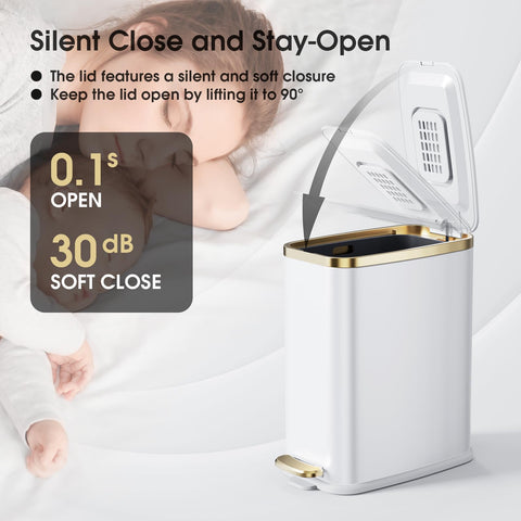 CEROELDA pedal-operated trash bin for hands-free disposal.