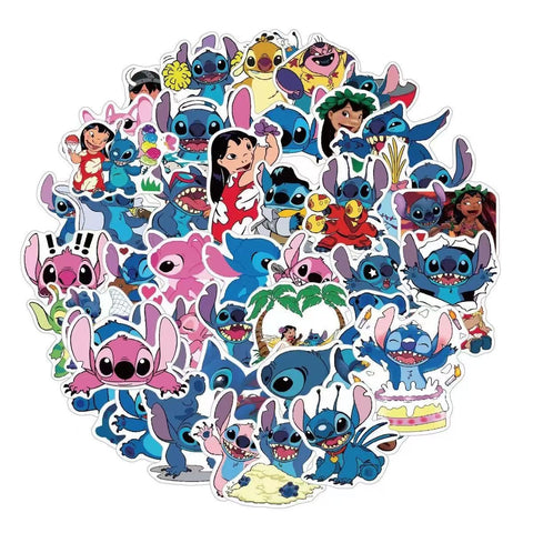 cerfioo Stitch stickers display vibrant artwork ideal for books and decor