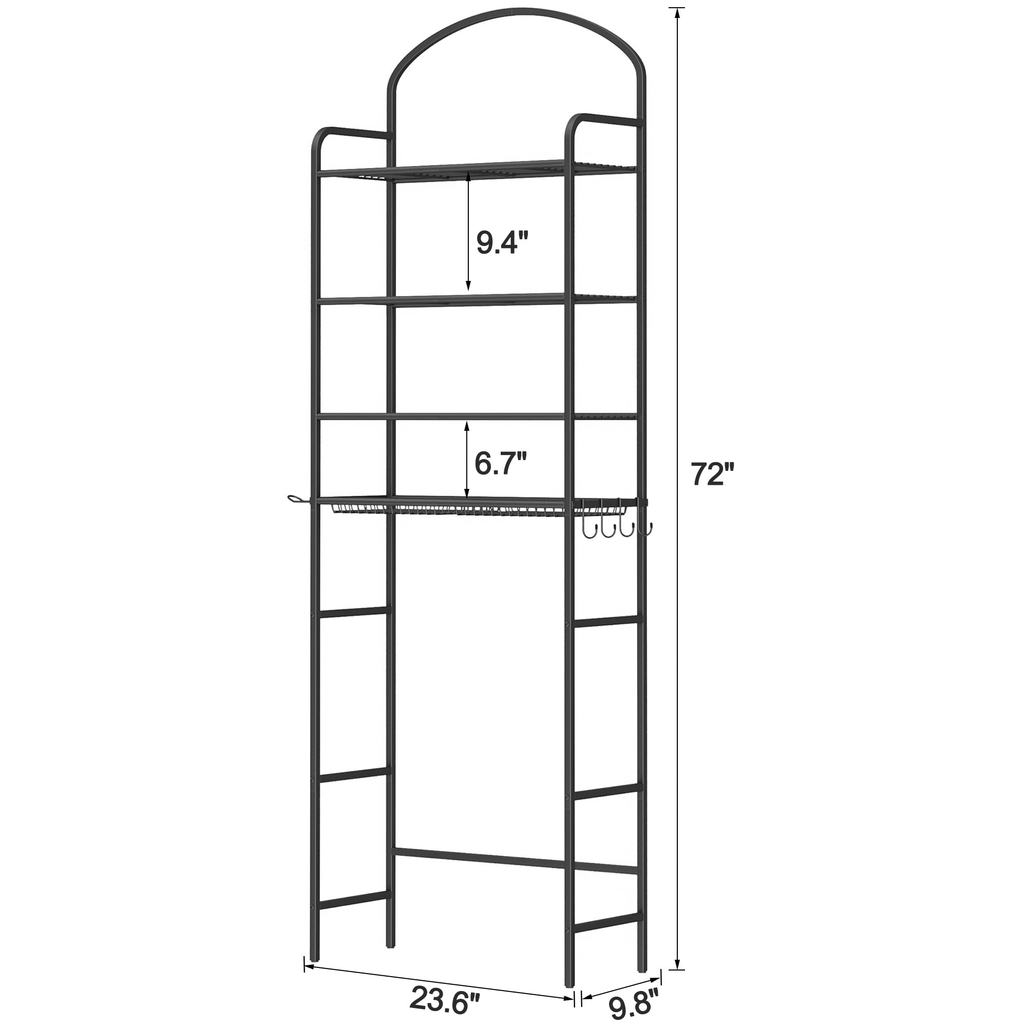 Cerlyunzan adjustable bottom bar adapts to different toilet heights for a snug setup