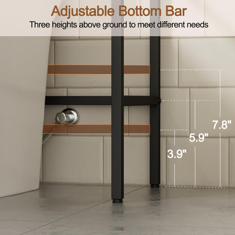 Cerlyunzan anti-tip straps enhance safety for freestanding bathroom storage