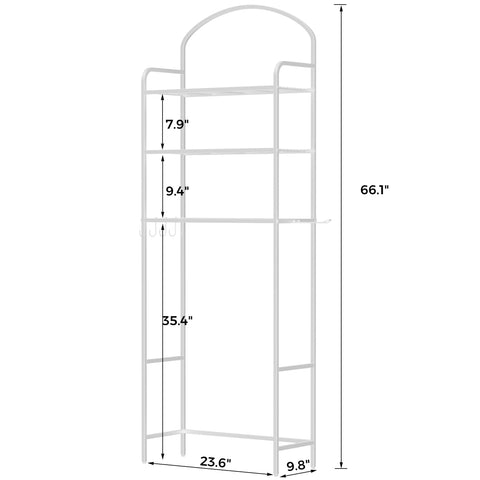 Cerlyunzan bathroom shelf in white finish complements any decor