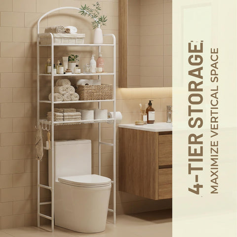 Cerlyunzan paper holder over the toilet keeps toilet paper tidy