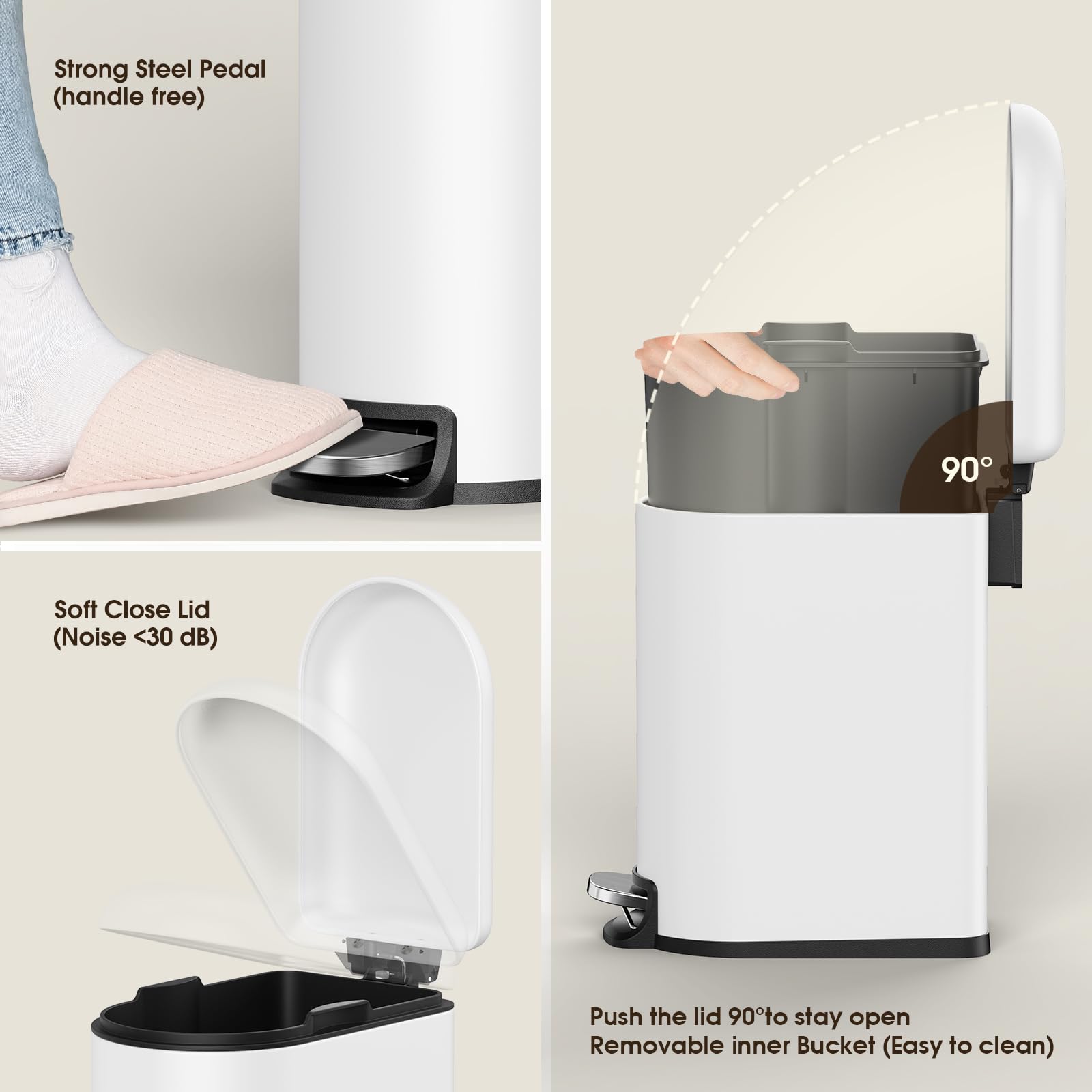 Odor-sealing lid and sealed base reduce smells in CEROELDA can