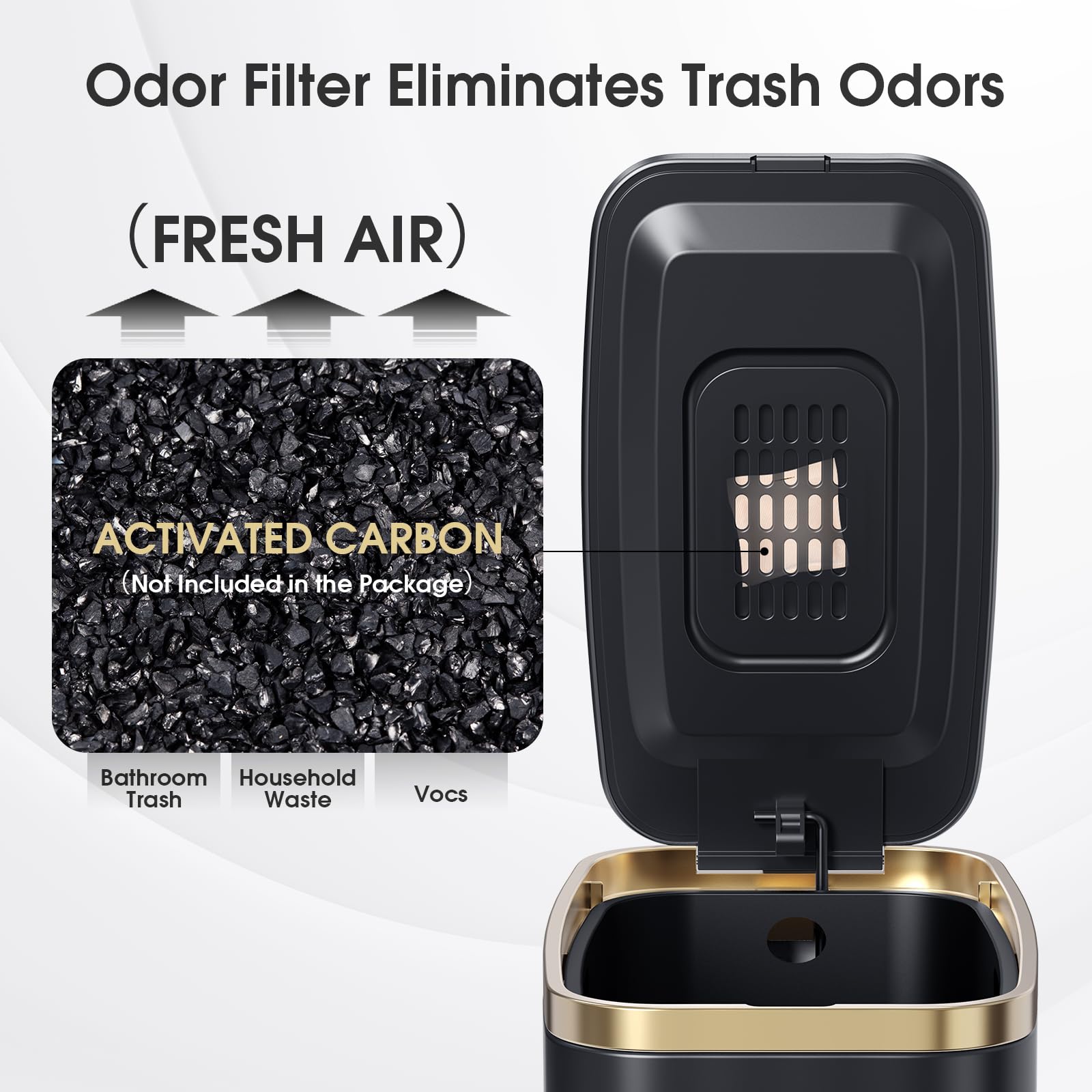 CEROELDA removable inner bucket enables quick dumping and easy cleaning.