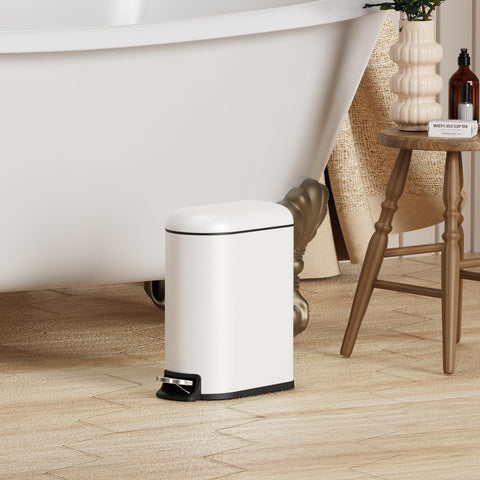 Slim 5L stainless steel trash can by CEROELDA with quiet damper