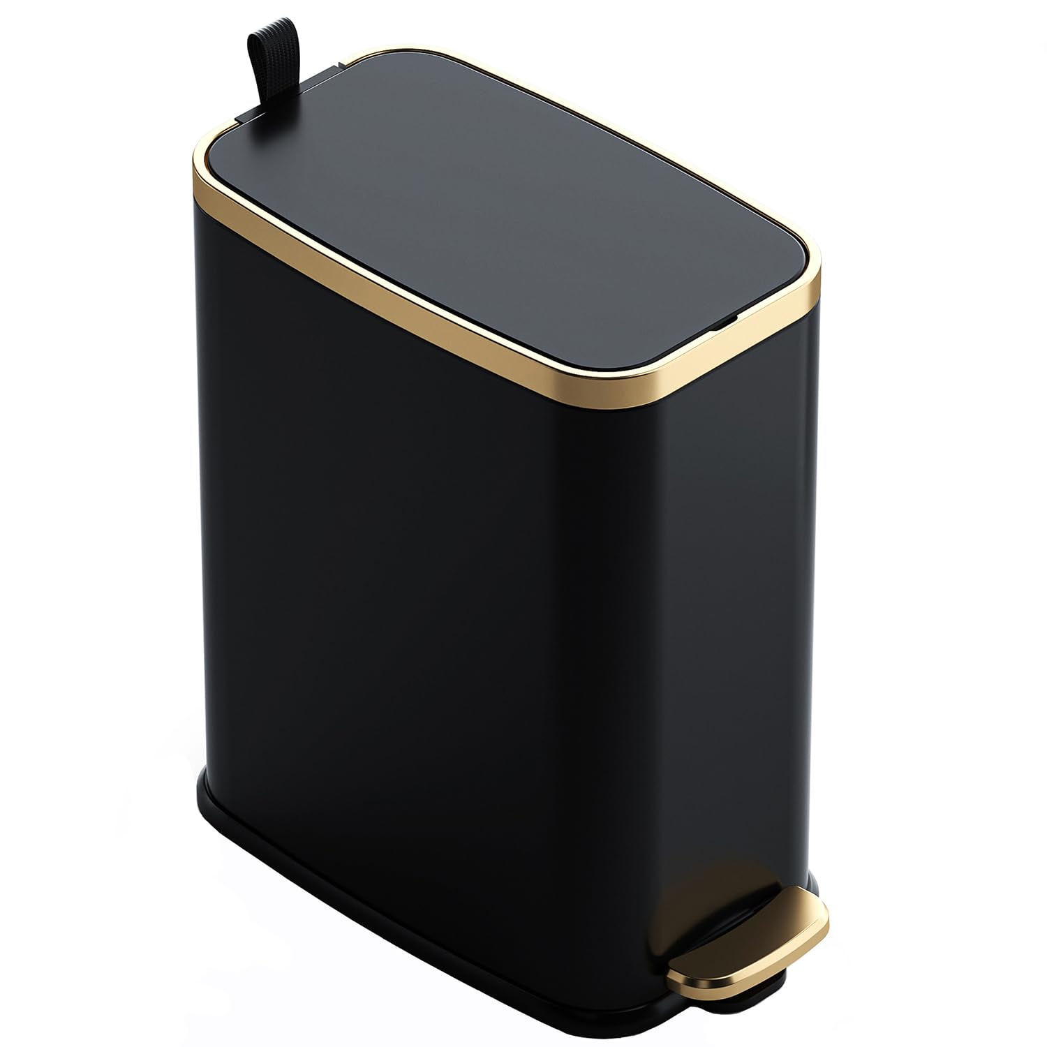CEROELDA small trash can with lid soft-close for quiet operation.