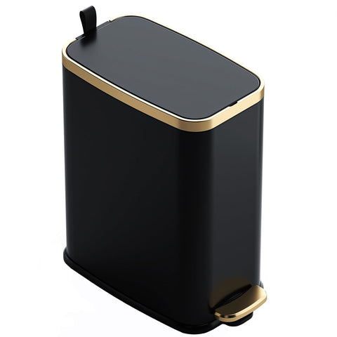 CEROELDA small trash can with lid soft-close for quiet operation.