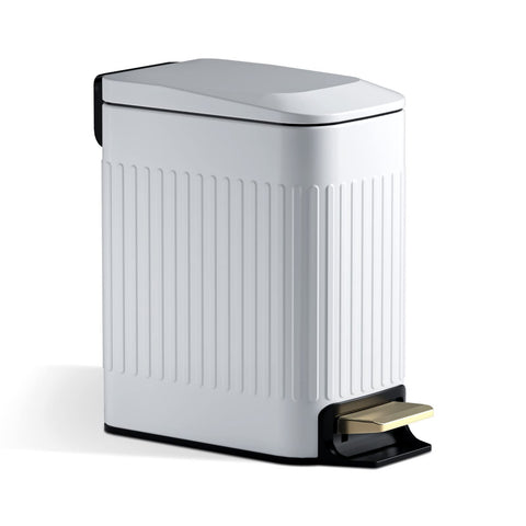 CEROELDA small trash can with pedal and lid for quiet, hands-free operation