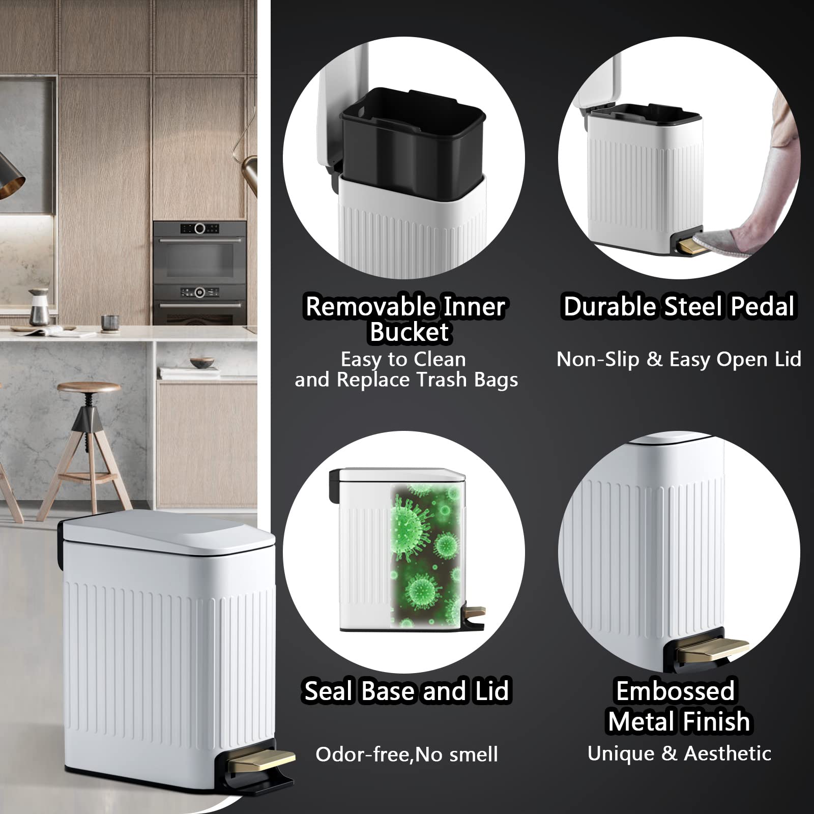 CEROELDA soft-close lid keeps noise to a minimum during use