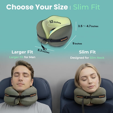 Cesperi Travel Neck Pillow fits neatly into a compact travel case.