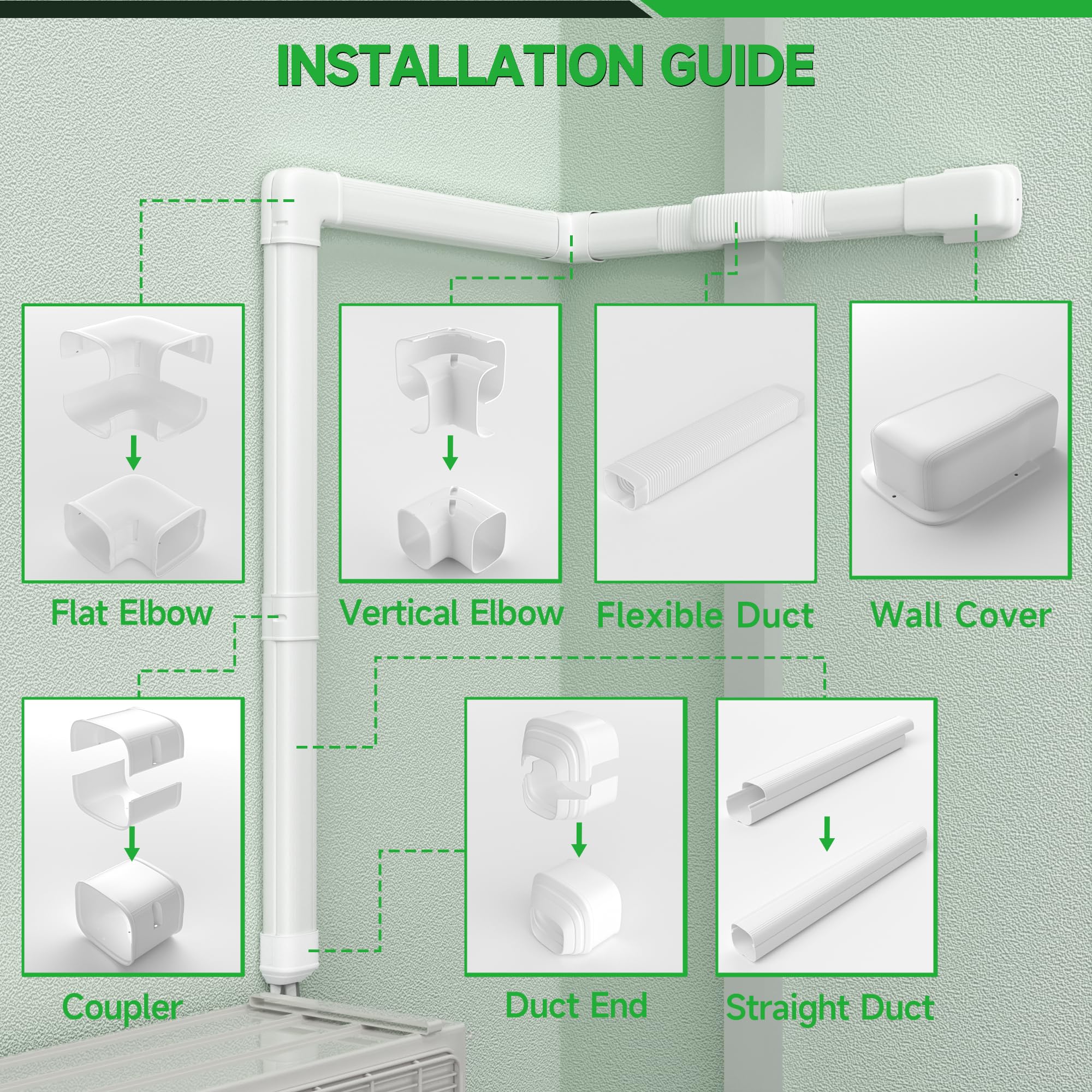 Cestluck 4-inch line cover weatherproof material close-up