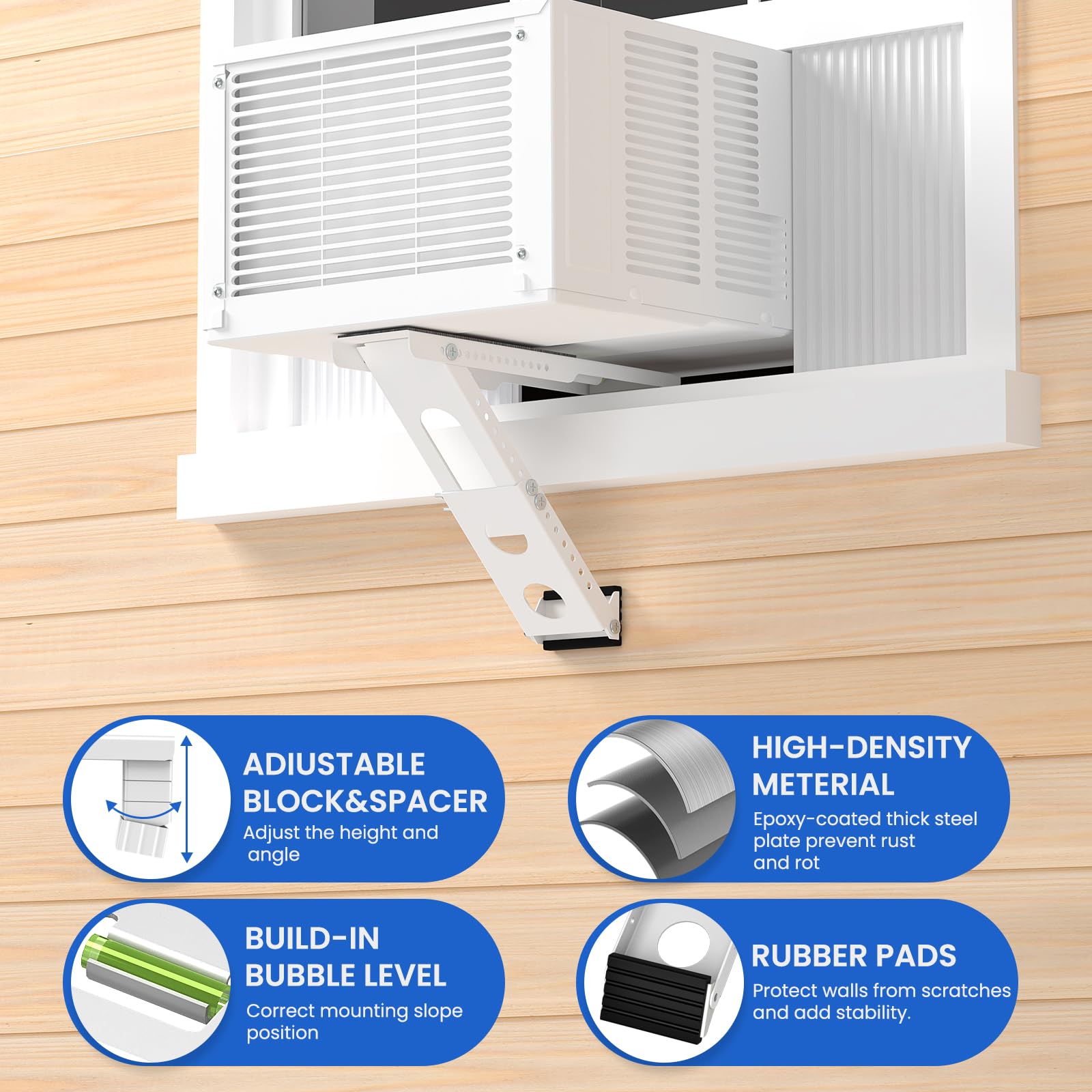 Cestluck bracket fits 5000–12000 BTU window AC units.