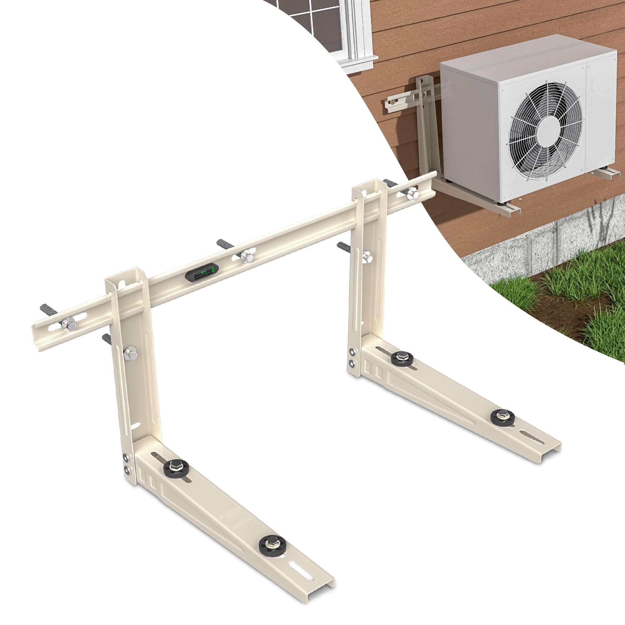 Cestluck mini split bracket crossbar assembly provides durable outdoor mounting for 7000–12000 BTU units