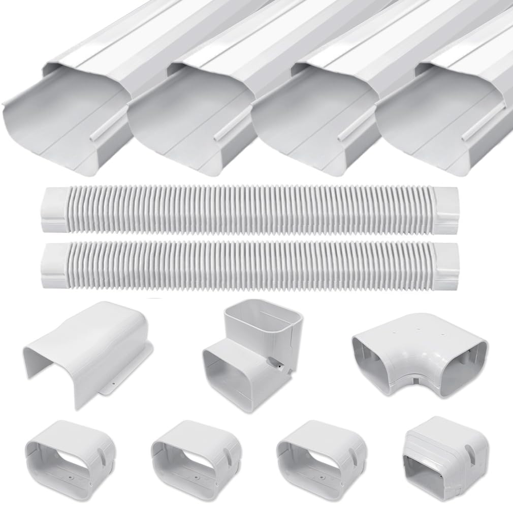 Cestluck mini split line cover kit providing a clean 4-inch line hide on exterior walls