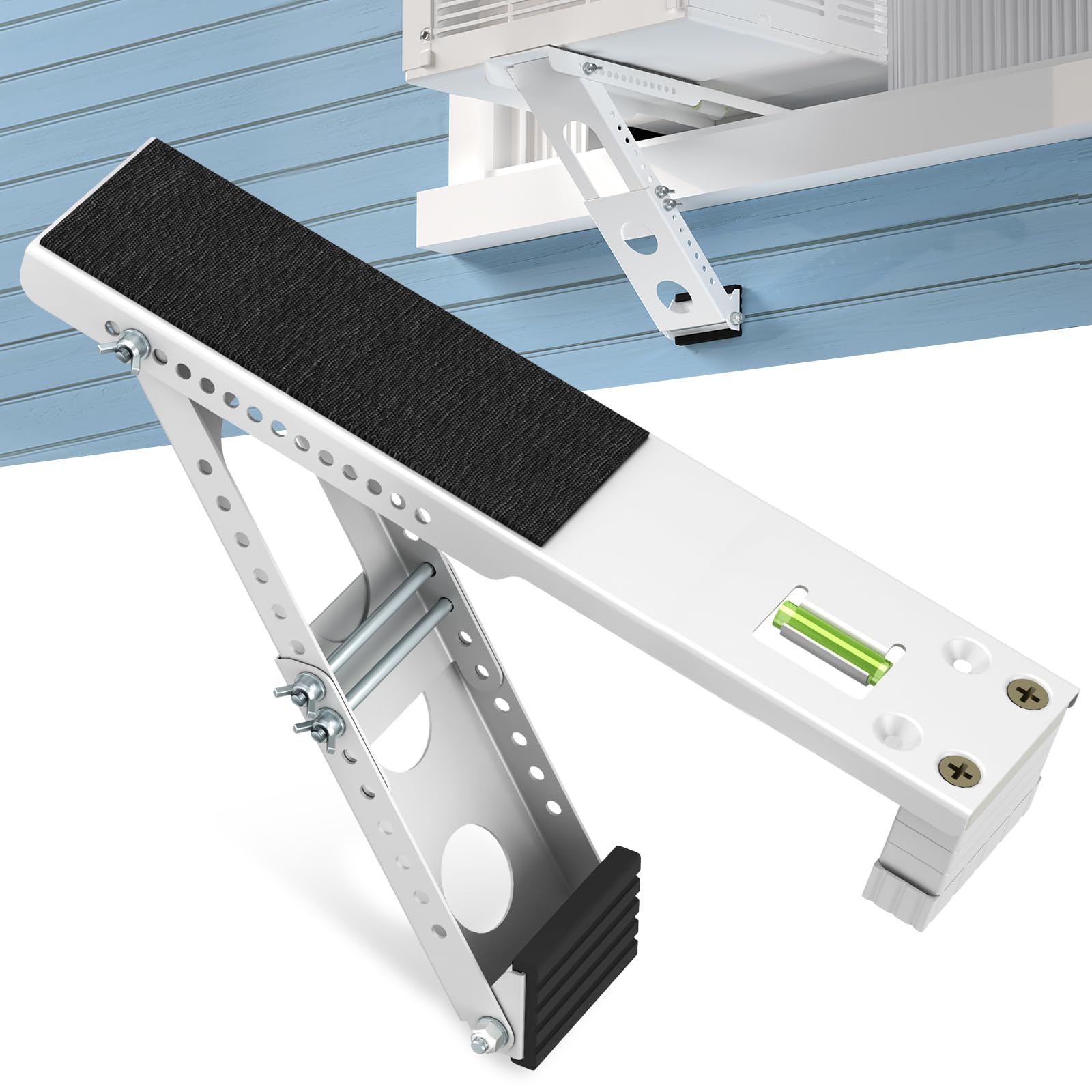 Cestluck Window AC Bracket stabilizes a unit for secure indoor installation.