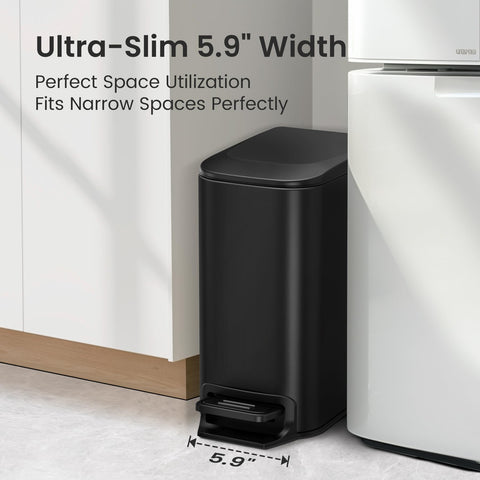 Cesun 6-liter trash can with removable inner bucket for easy disposal.