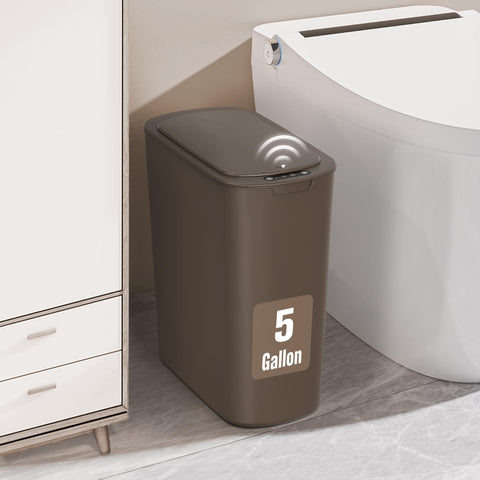 Cesun bathroom trash can with sensor lid opens automatically for touchless disposal