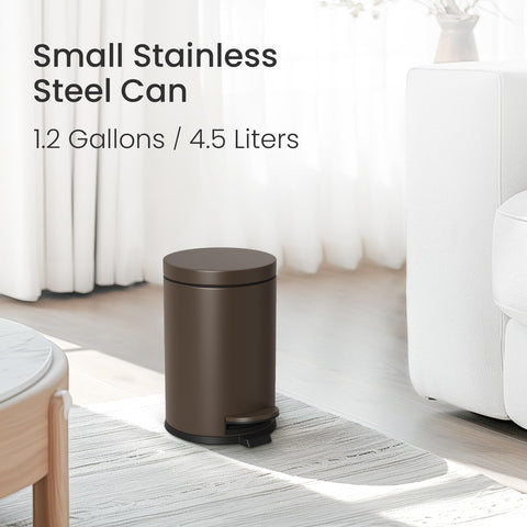 Cesun bathroom trash can with soft-close lid for quiet operation