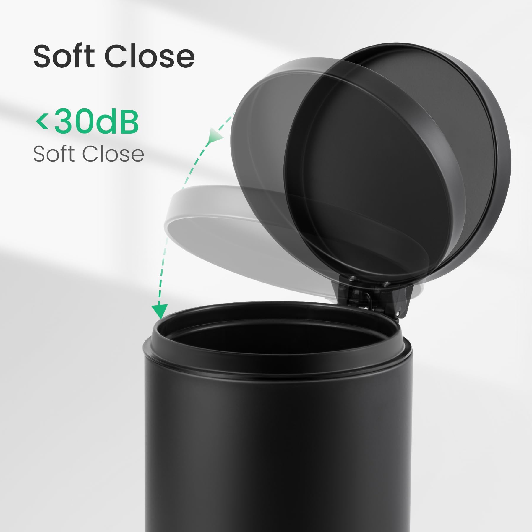 Cesun carry handle makes emptying and relocation effortless in small spaces.