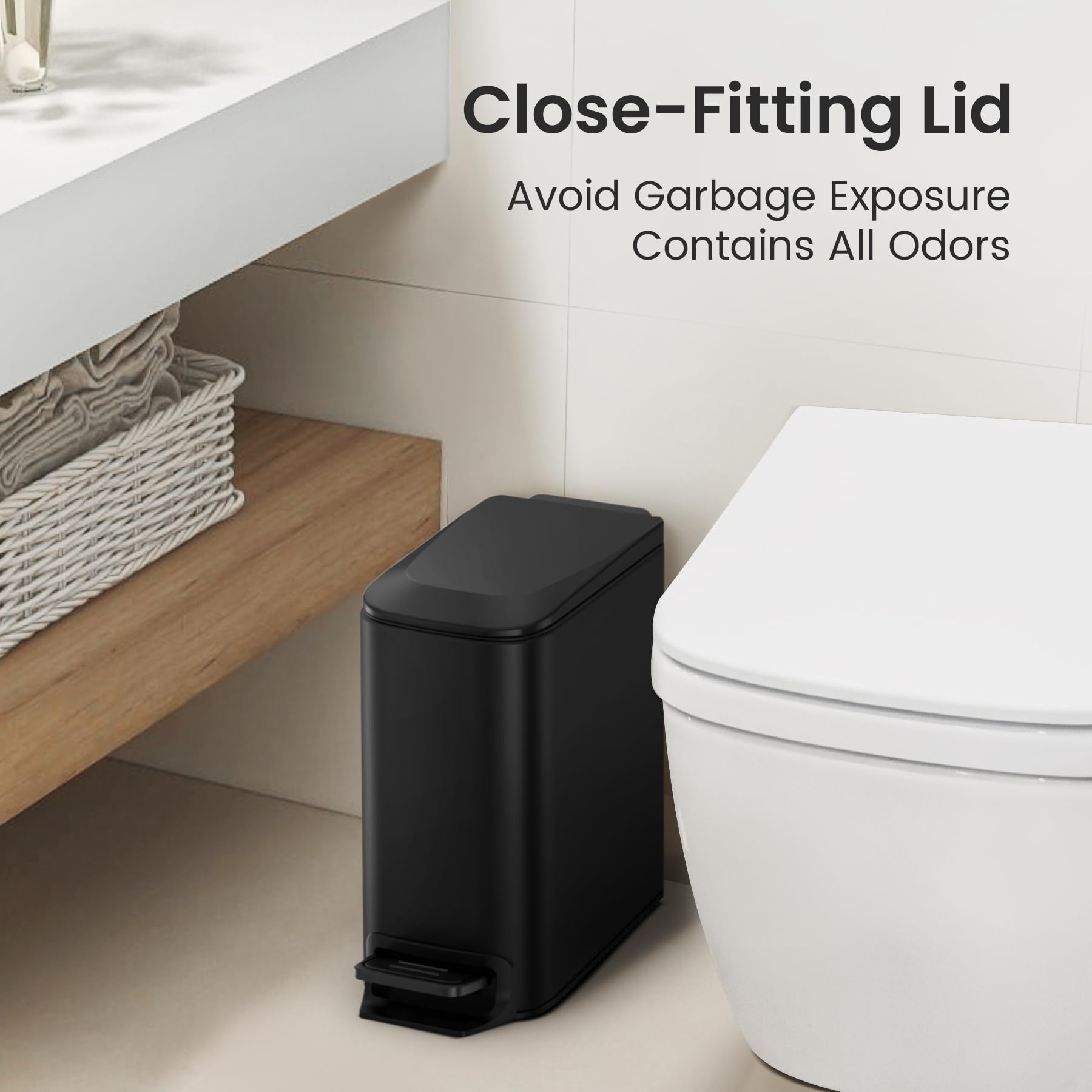 Cesun compact design fits narrow spaces beside sinks or desks.
