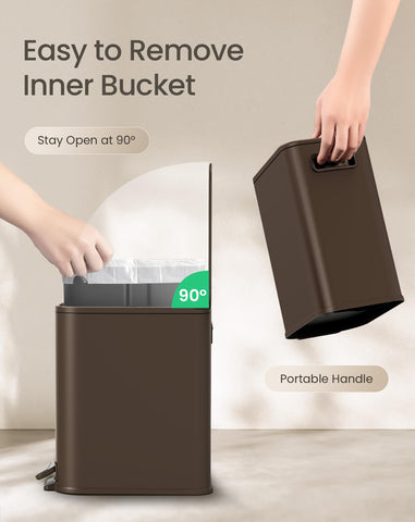 Cesun durable steel pedal trash bin designed for longevity