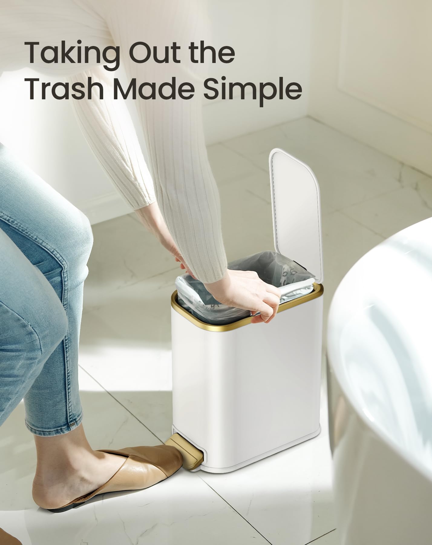Cesun hidden bag design keeps trash bags out of sight