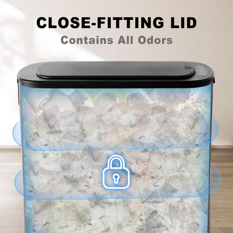 Cesun motion-sensor trash can ideal use scenarios in bathroom, bedroom.