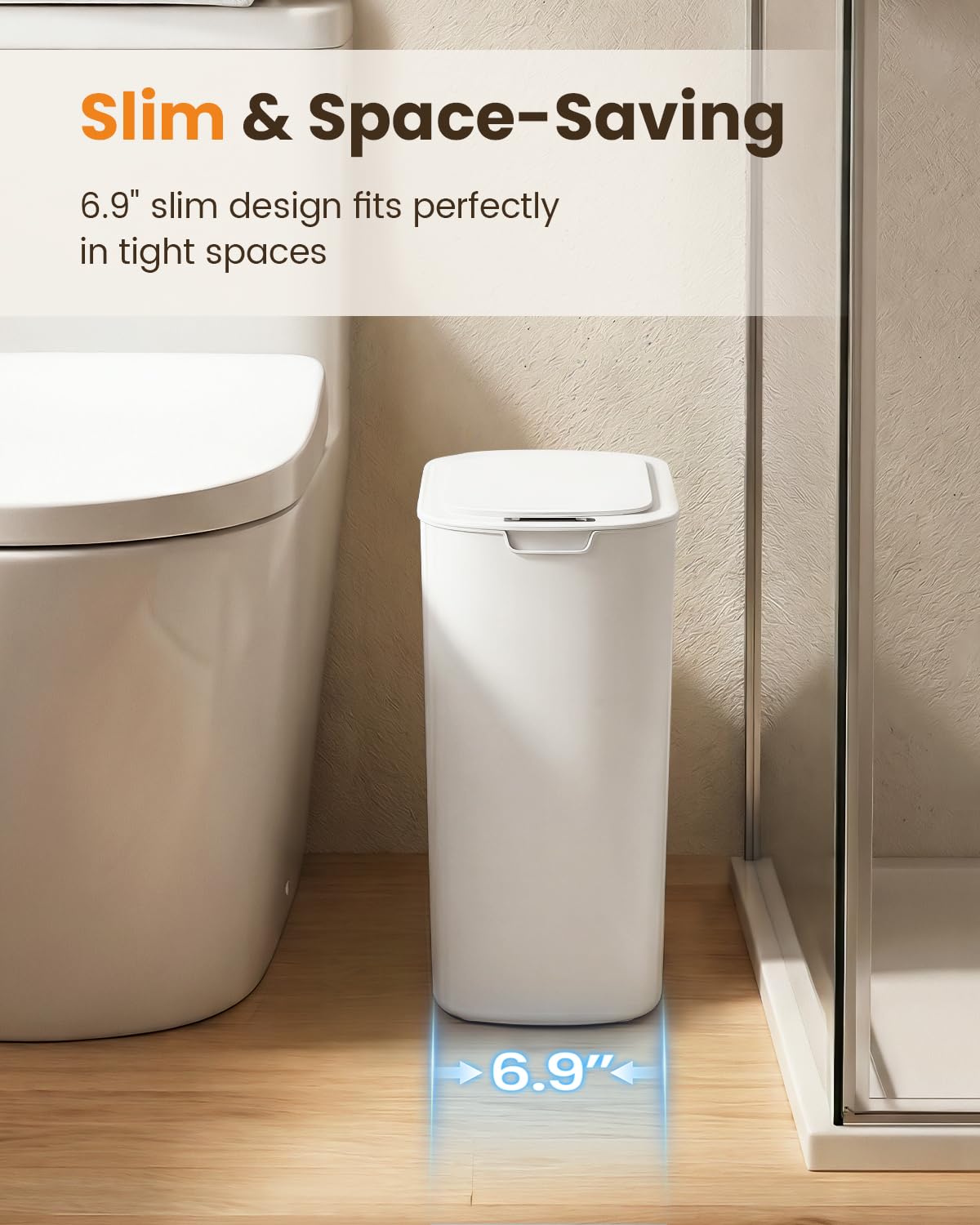 Cesun sensor area activation enables quick, hygienic waste disposal.