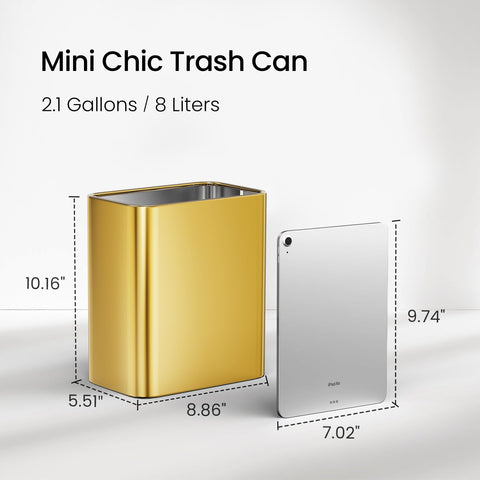 Cesun open-top trash can for easy, touch-free disposal.