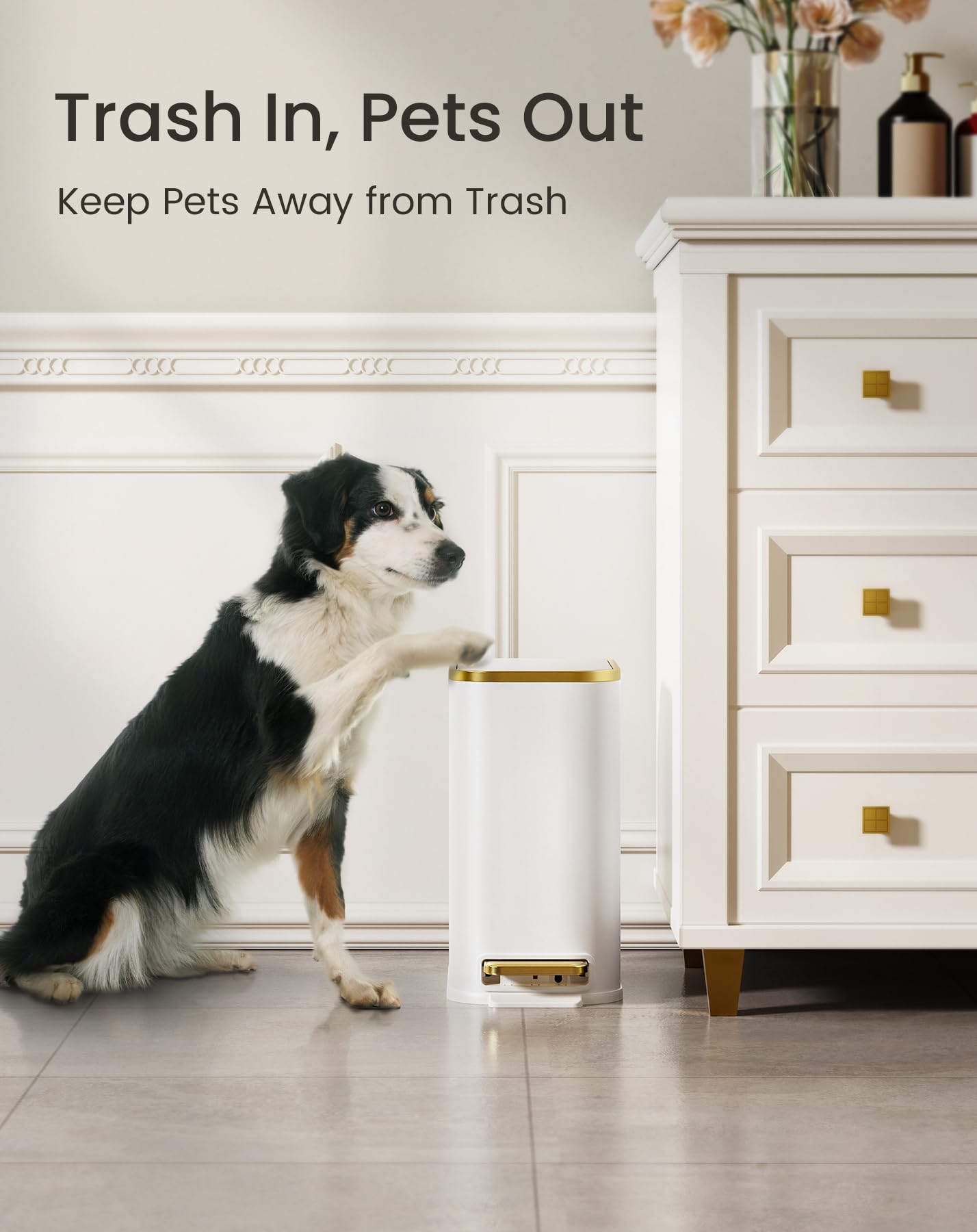 Cesun recessed-back-handle trash can for easy carrying
