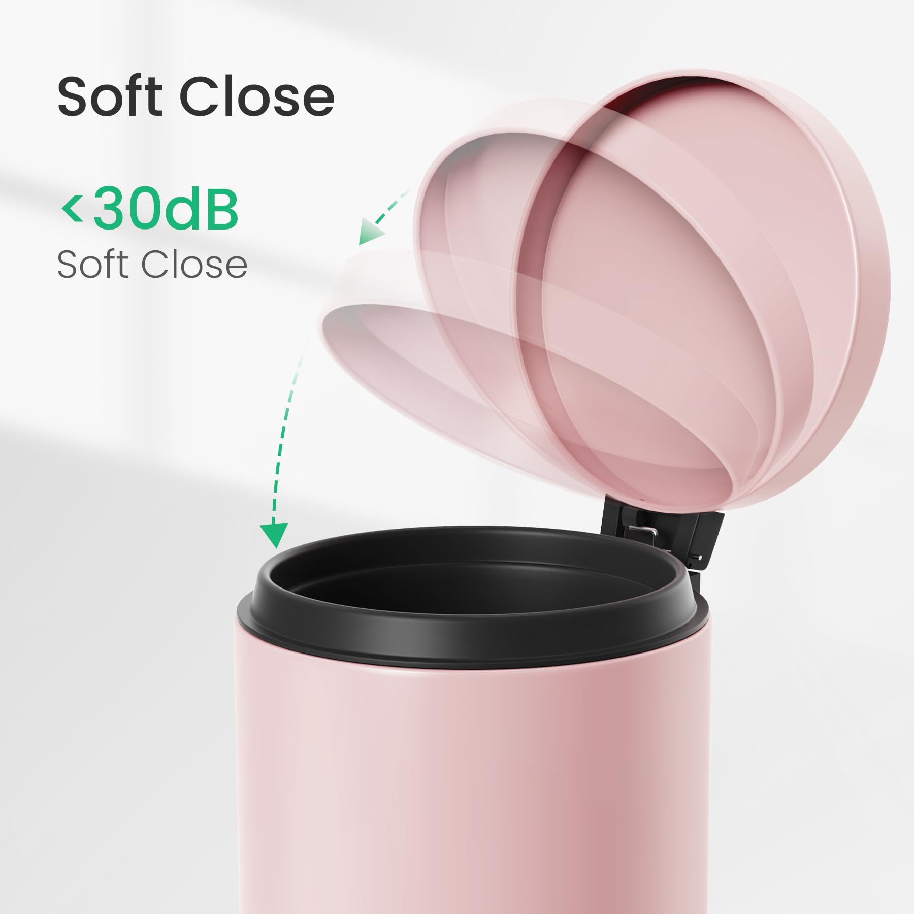 Cesun removable plastic bucket simplifies trash removal and cleaning.
