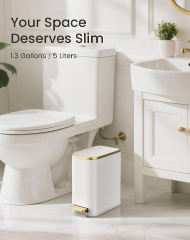 Cesun slim 5L waste bin suited for small apartments and offices