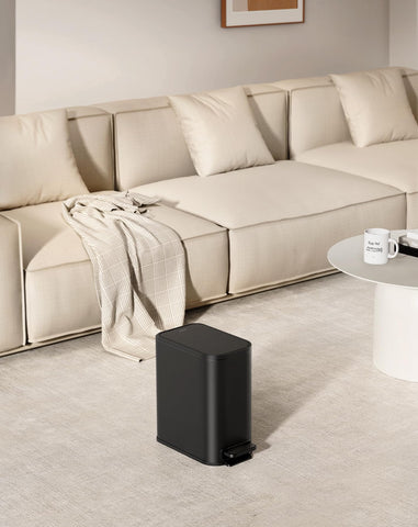 Cesun slim trash can saves floor space in narrow areas