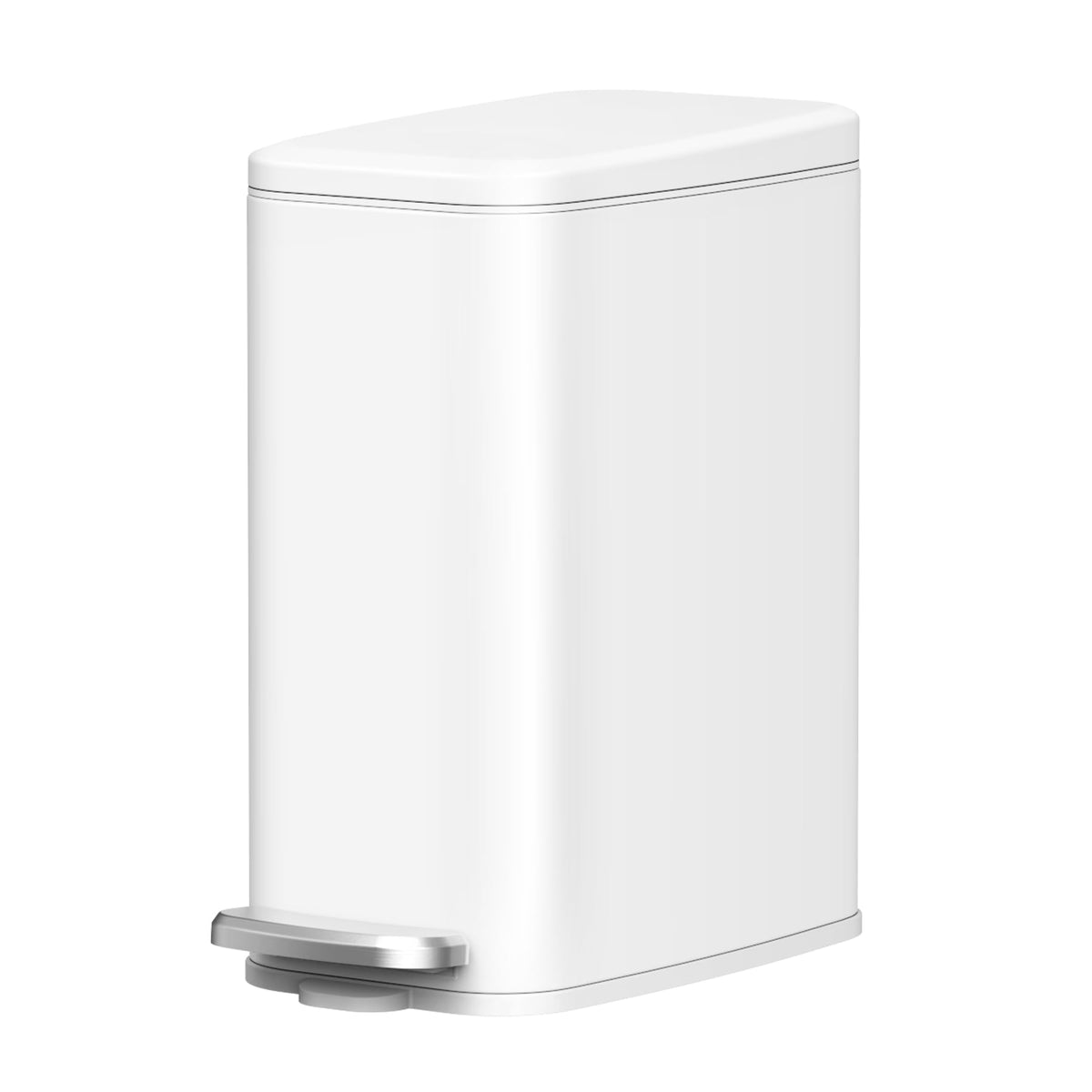 Cesun slim trash can front view with pedal for hands-free disposal