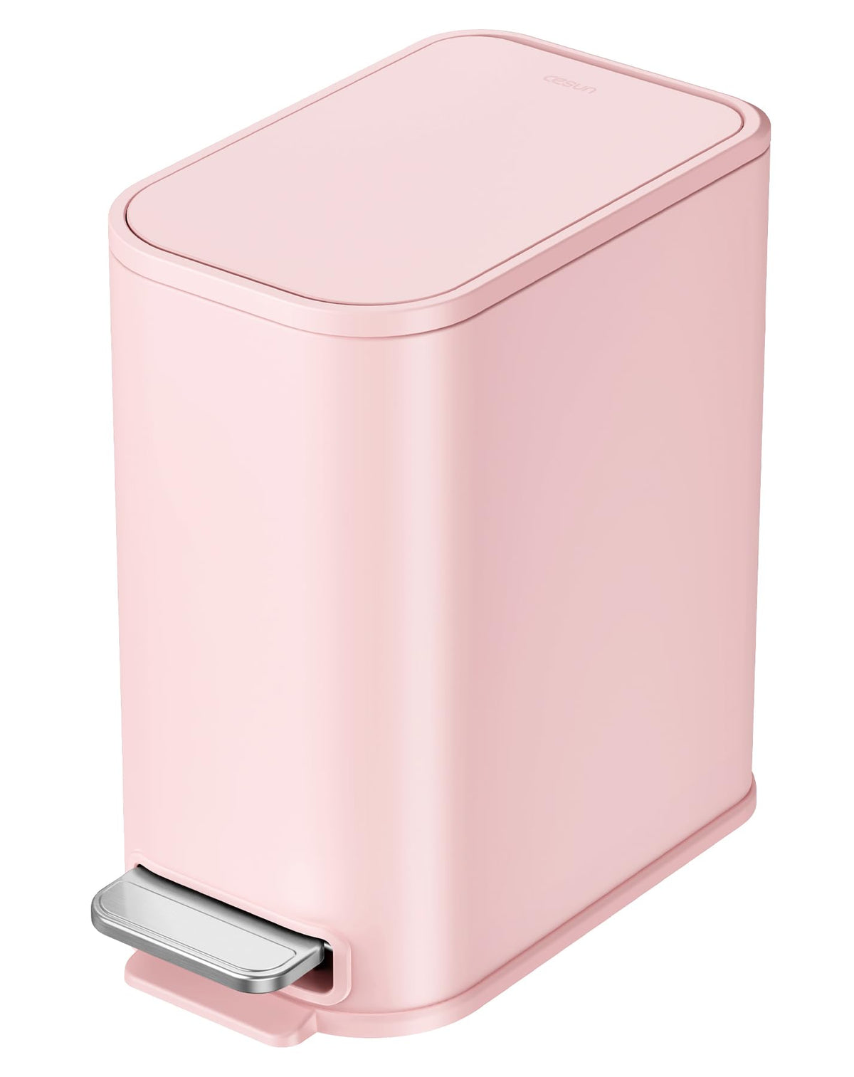 Cesun small pink trash can with lid fits compact spaces and daily use.