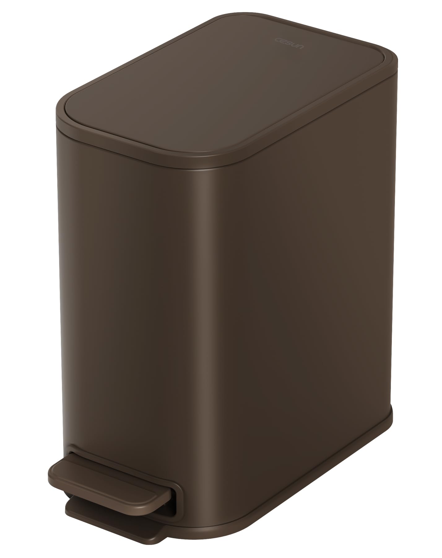 Cesun small bathroom trash can with soft-close lid for quiet operation