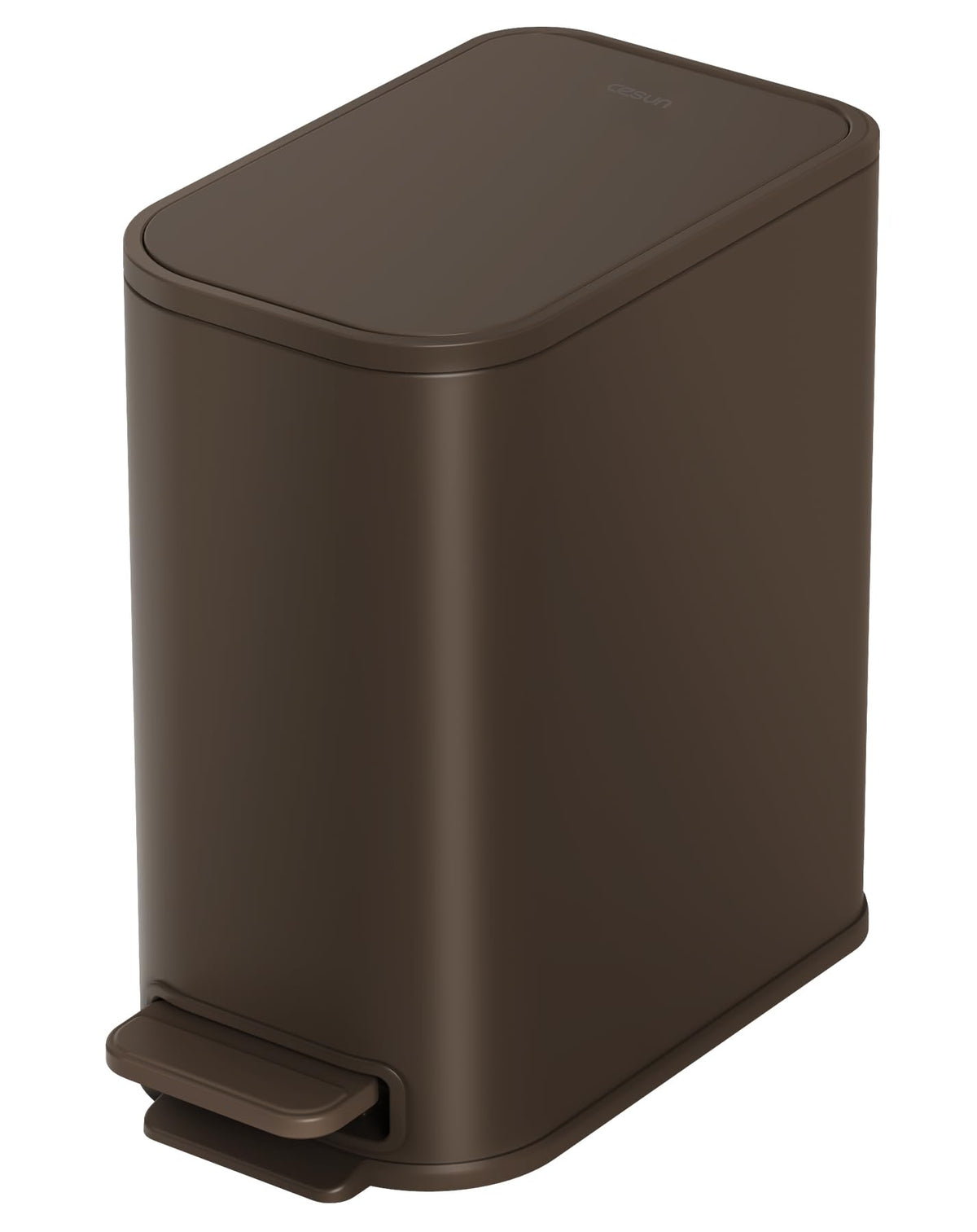 Cesun small bathroom trash can with soft-close lid for quiet operation
