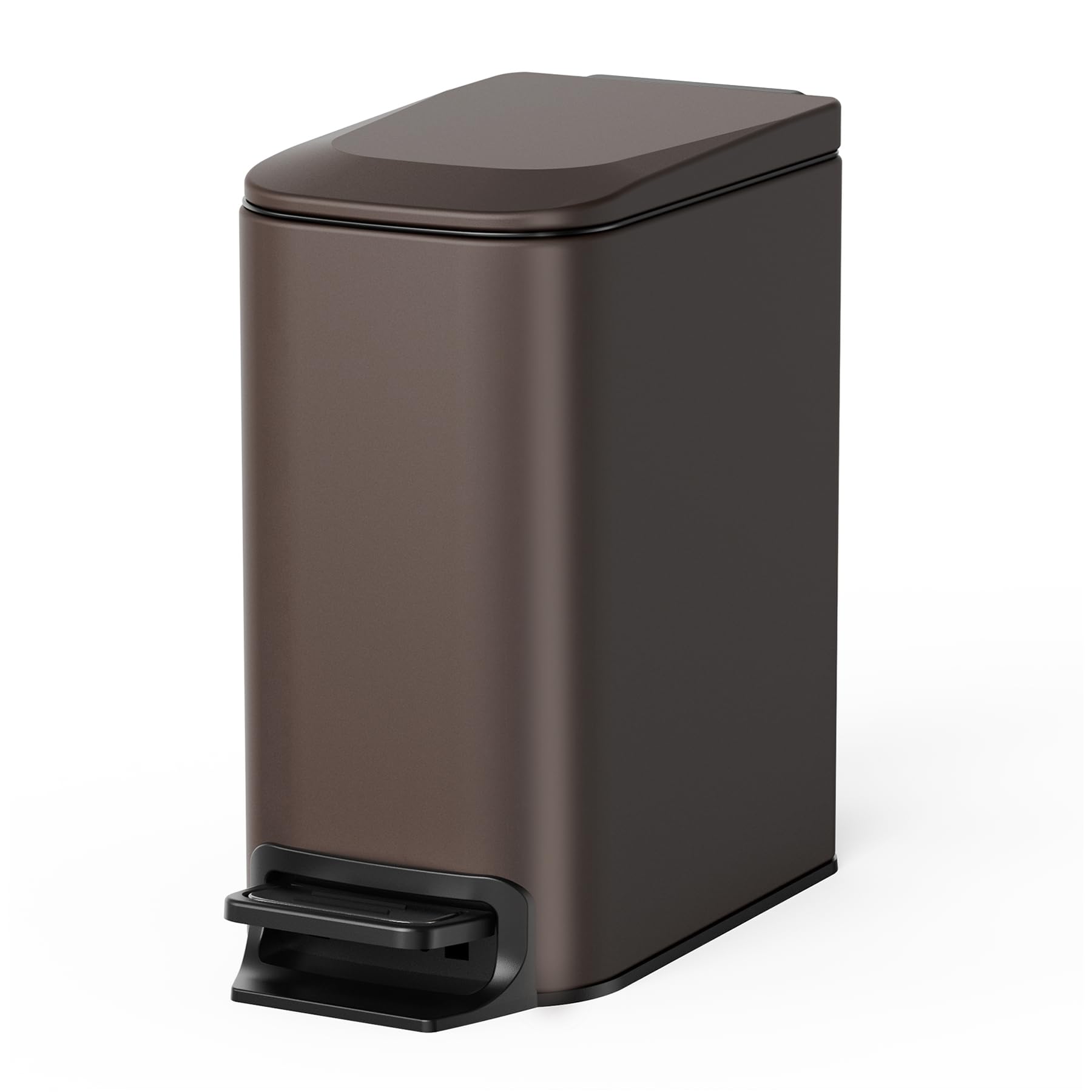 Cesun small bathroom trash can with lid soft close for quiet operation.