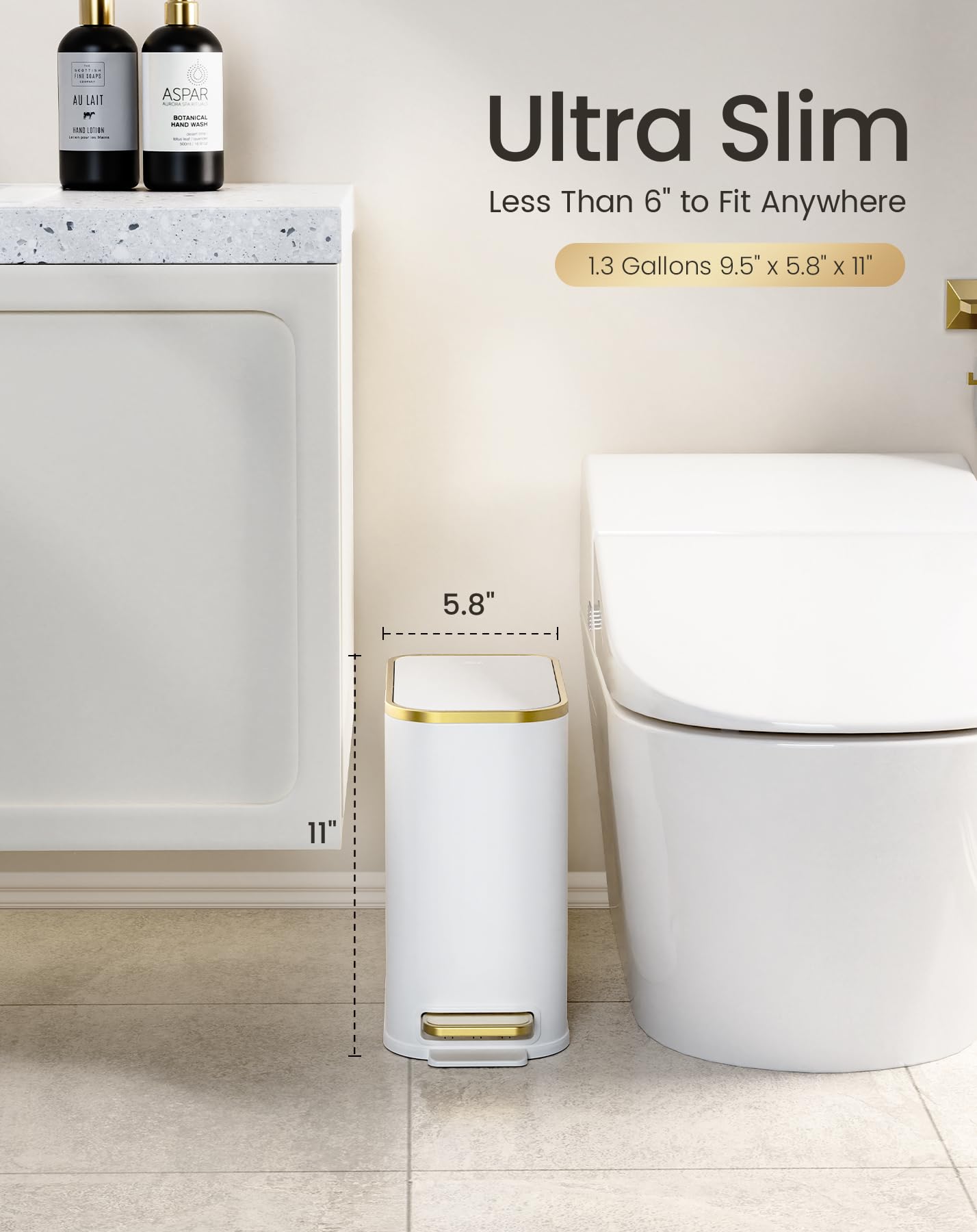 Cesun stainless steel 5L pedal bin designed for durable daily use