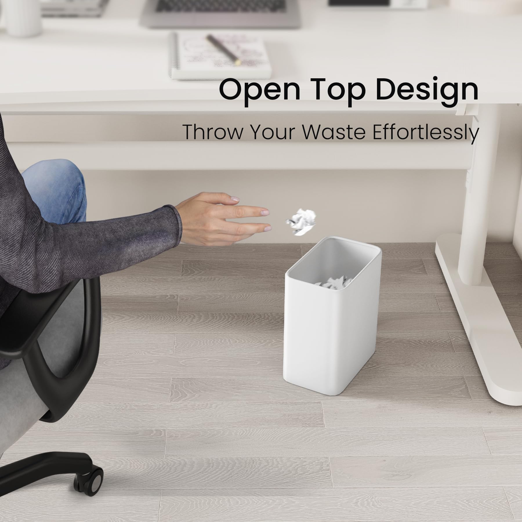 Cesun trash bin ideal for bedroom or home office setups.