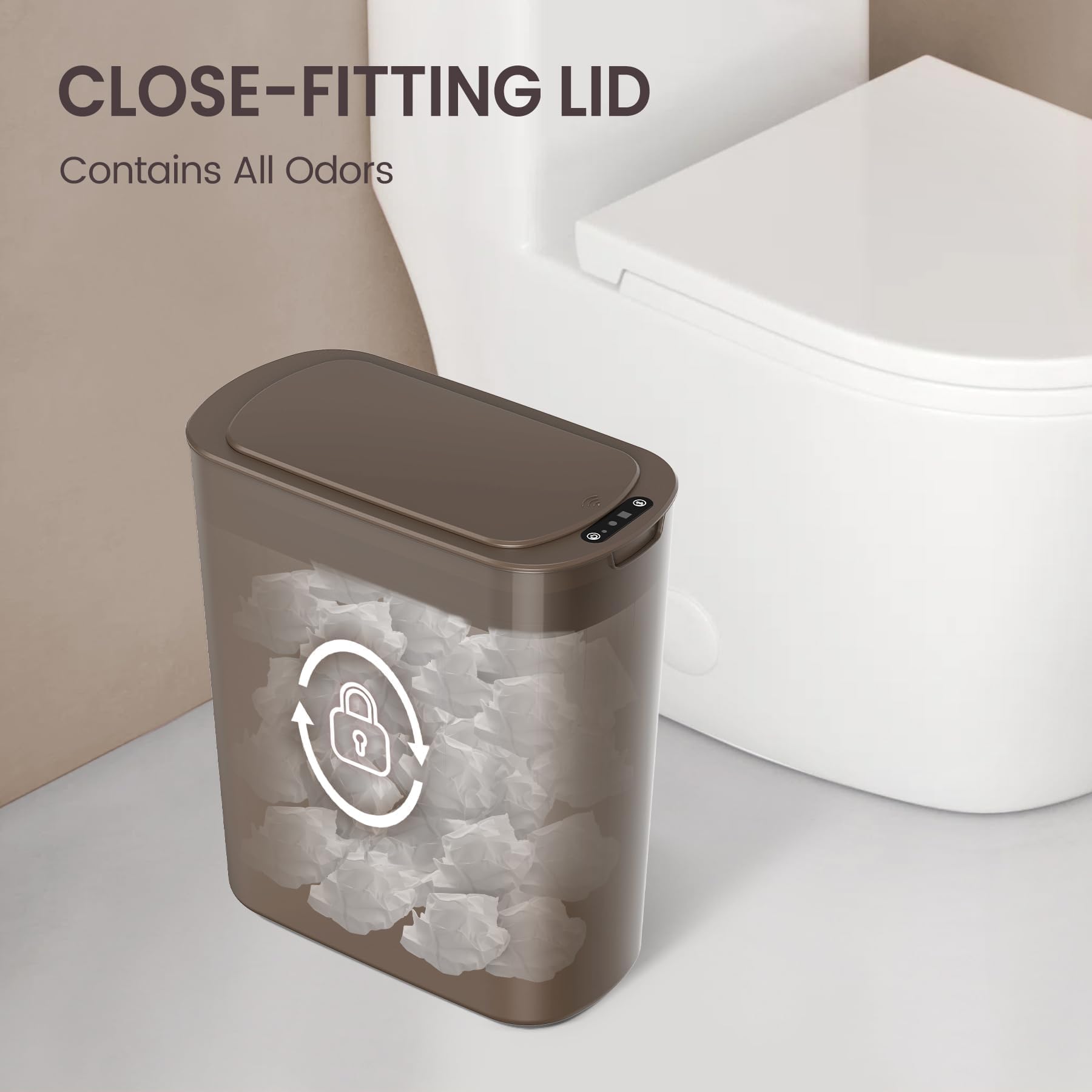 Battery-powered Cesun trash can with manual option for flexibility