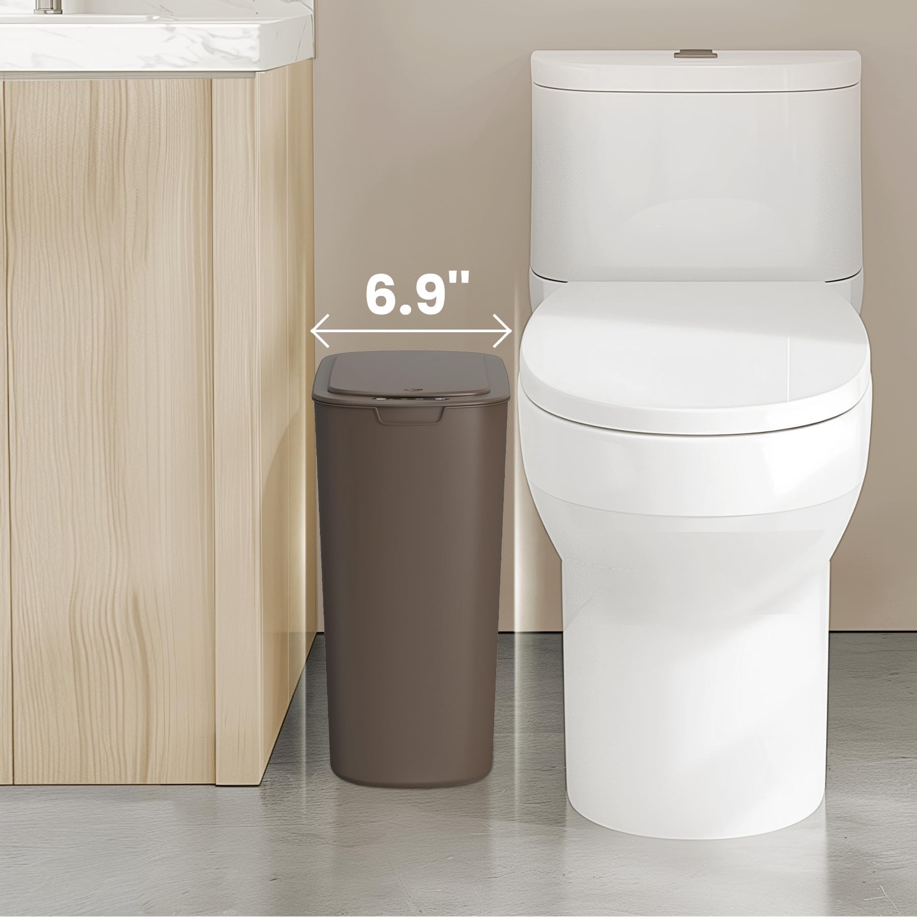 Tight sealing lid and IPX5 waterproof design for humid bathrooms