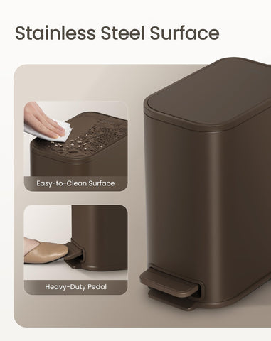 Cesun trash can with removable inner bucket for easy cleaning
