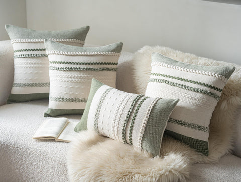 Cethom Boho lumbar pillow cover edge stitching ensures durability.