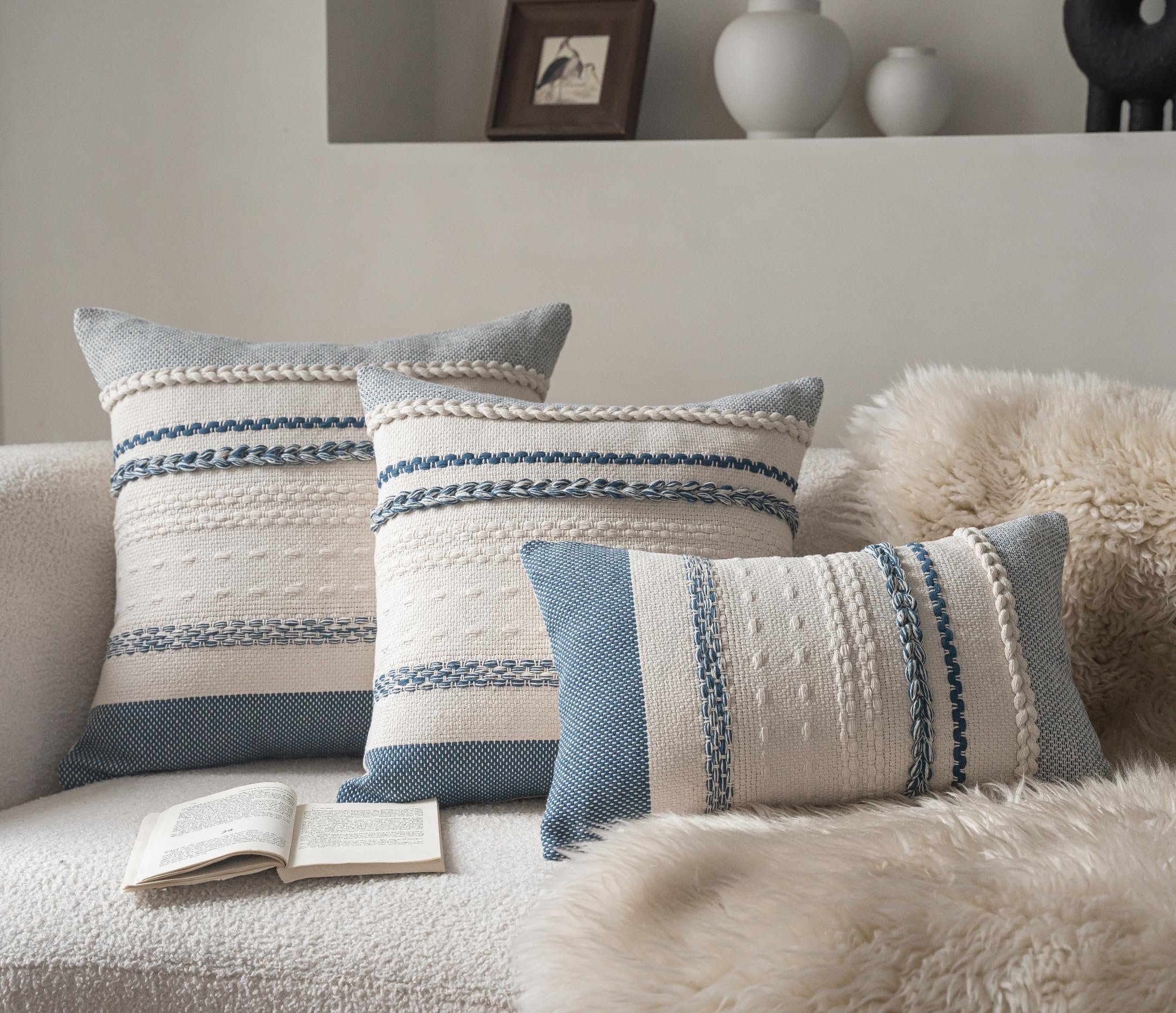 Cethom square cushion cover styled for bohemian and farmhouse vibes